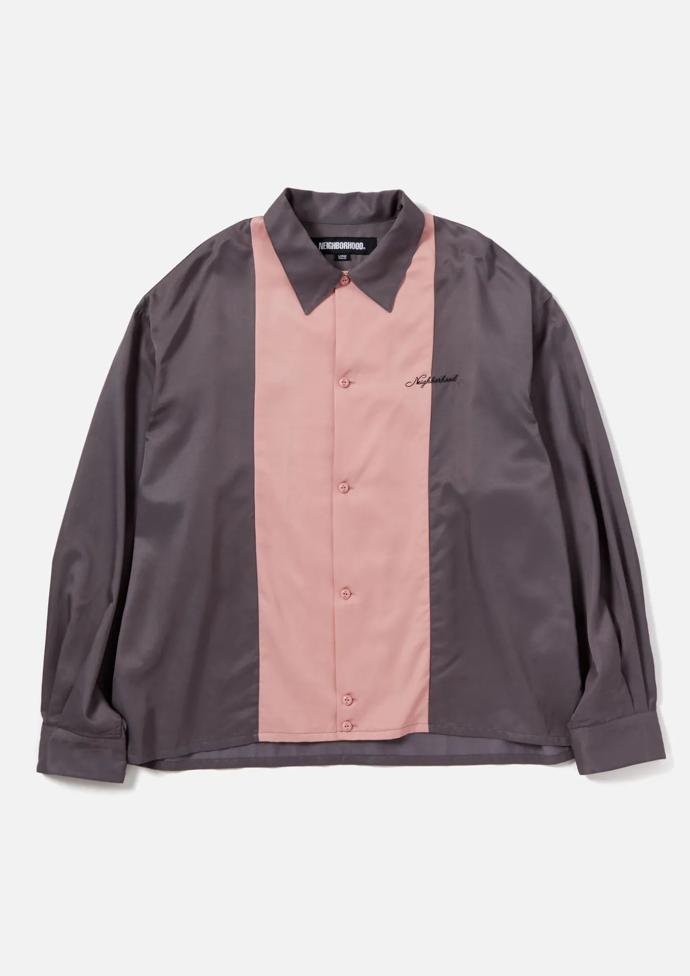 Bicolor Rayon Shirt Ls