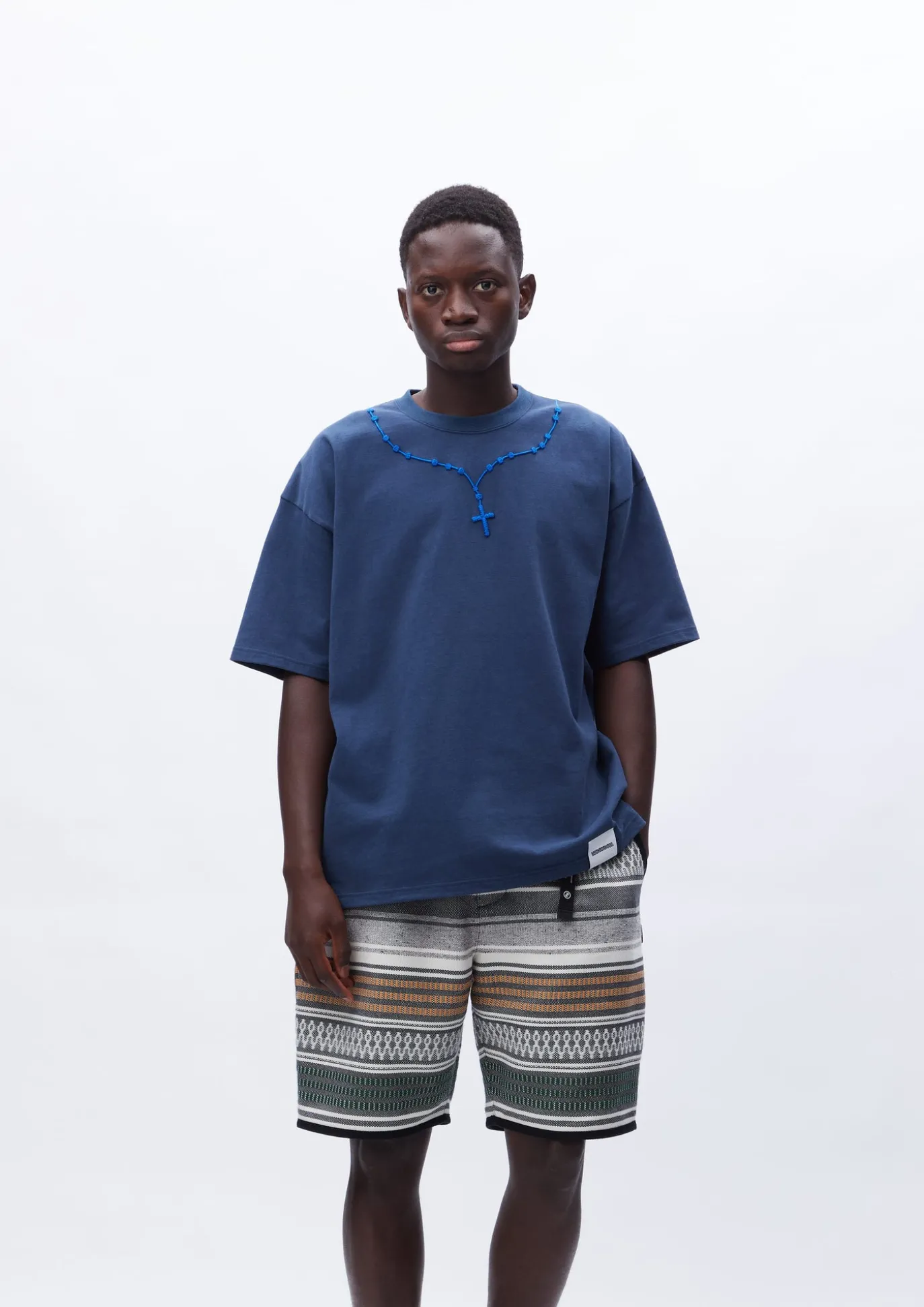 Cross Embroidery Crewneck Ss