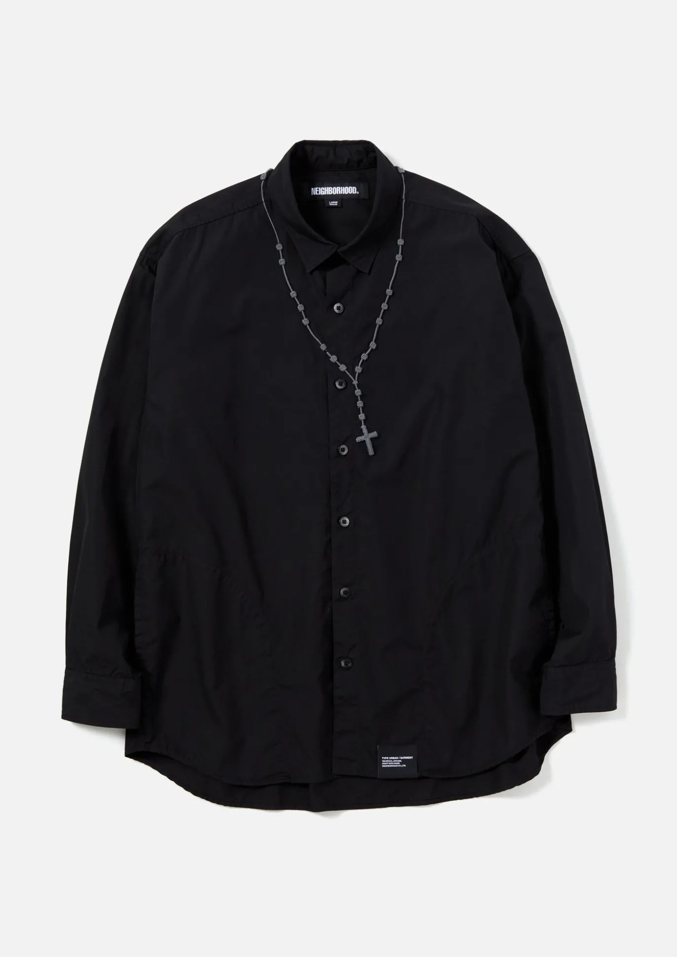 Cross Embroidery Shirt Ls