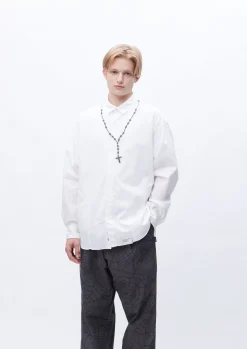 Cross Embroidery Shirt Ls