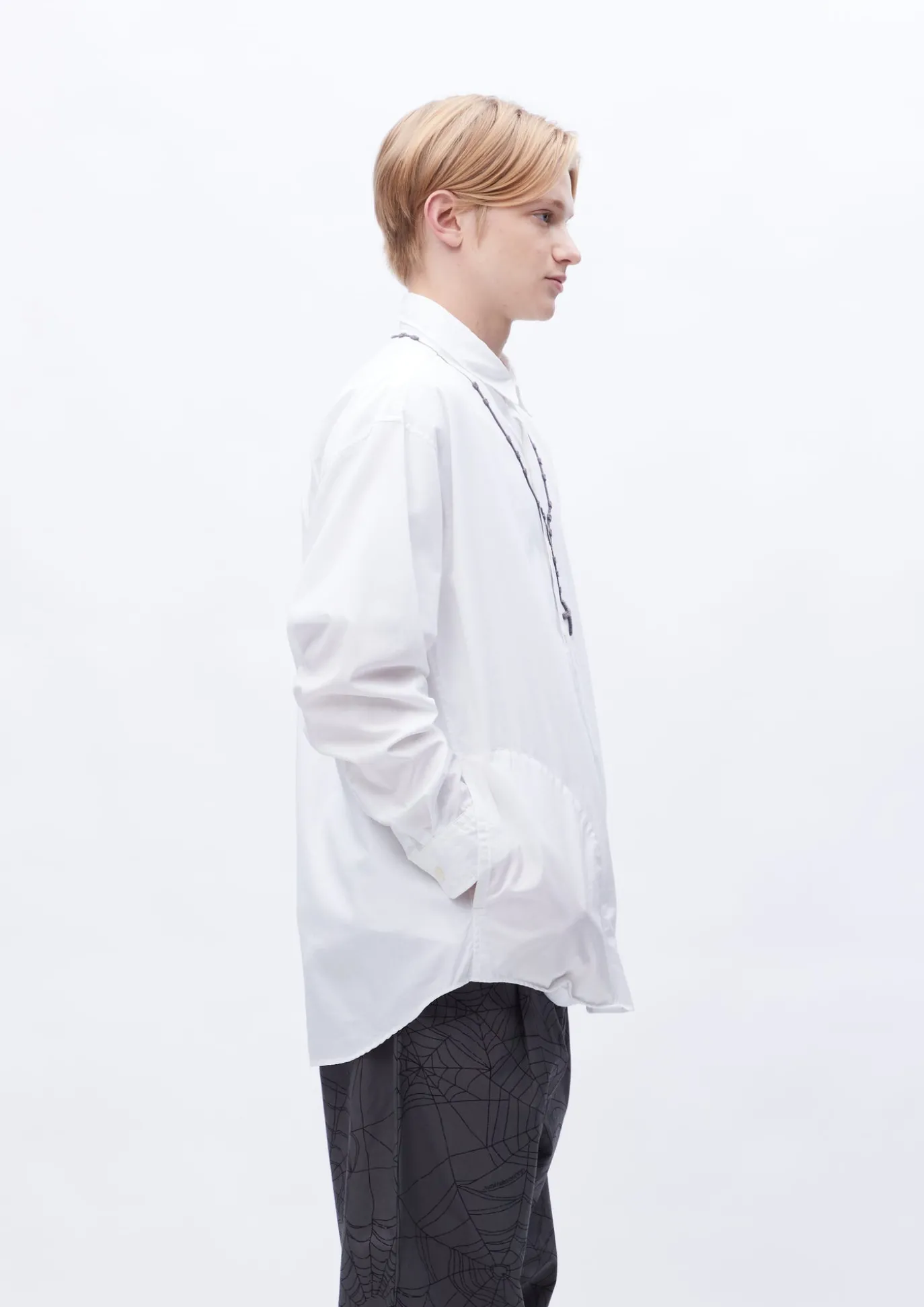 Cross Embroidery Shirt Ls