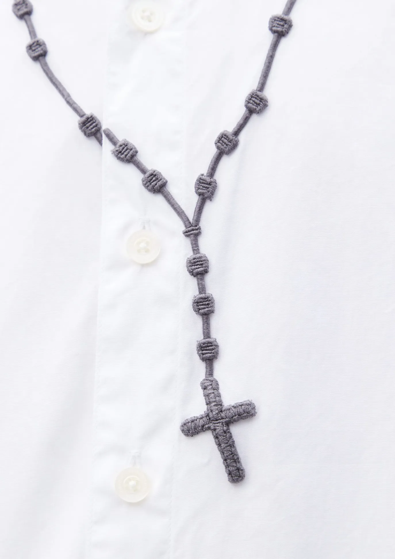 Cross Embroidery Shirt Ls