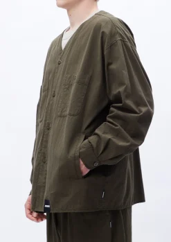 Dobby Nocollar Shirt Ls