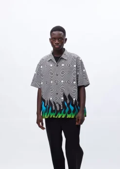 Nh X Dsc . Flamepattern Shirt Ss