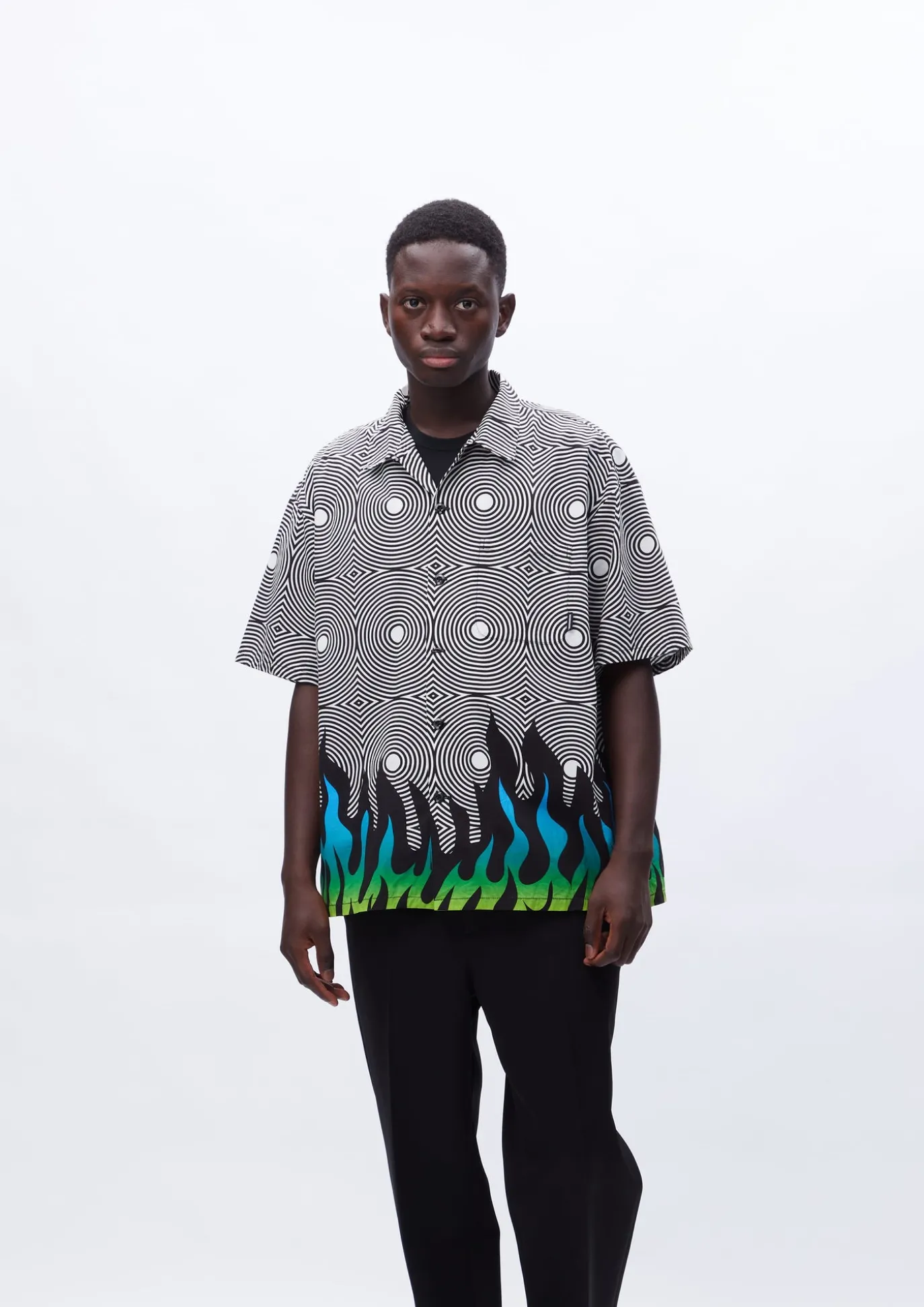 Nh X Dsc . Flamepattern Shirt Ss