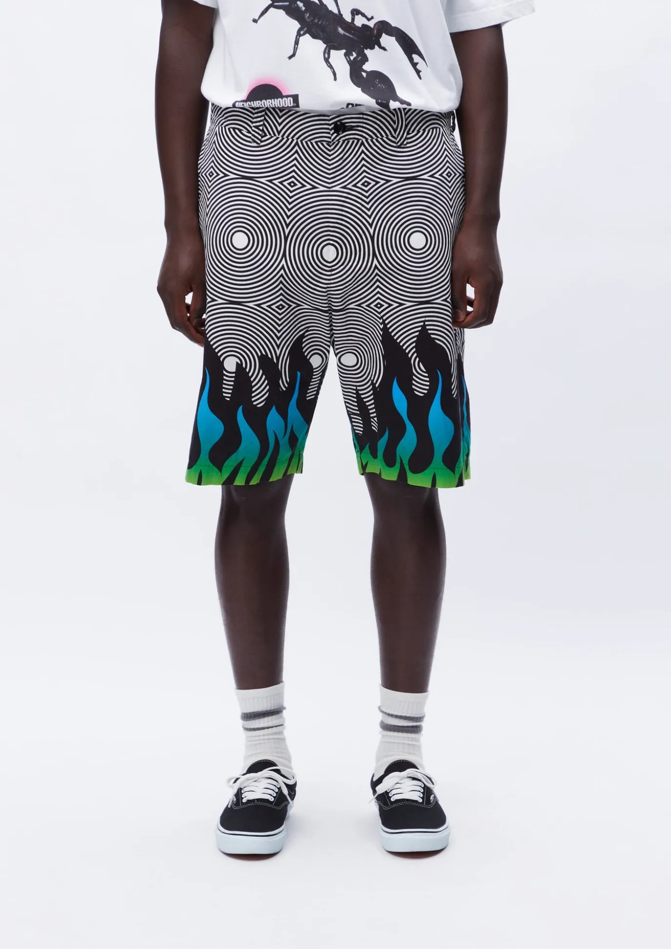 Nh X Dsc . Flamepattern Short Pants