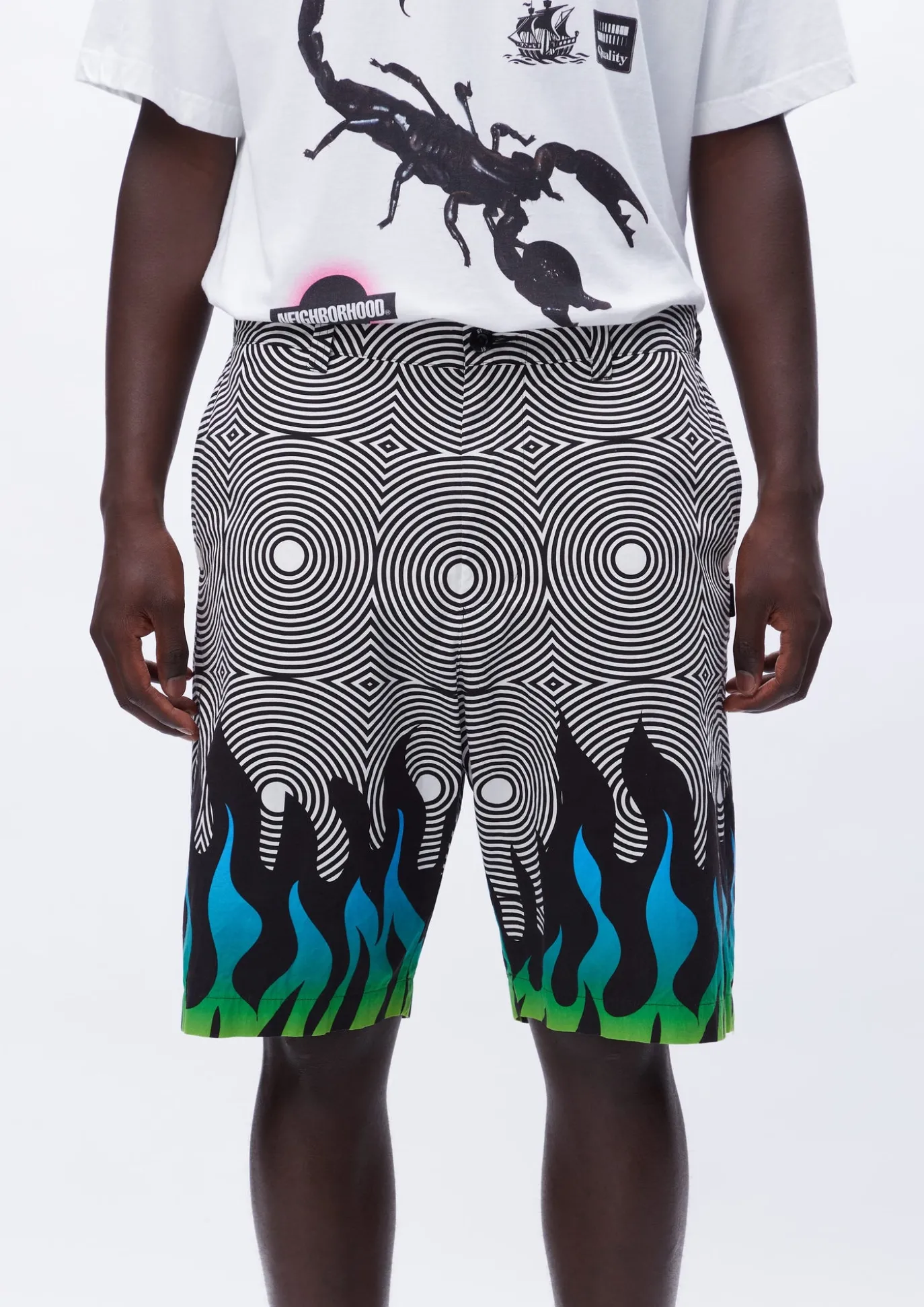 Nh X Dsc . Flamepattern Short Pants