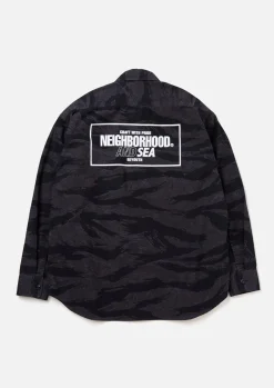 Nh X Wind And Sea . Camouflage Officer Shirt Ls