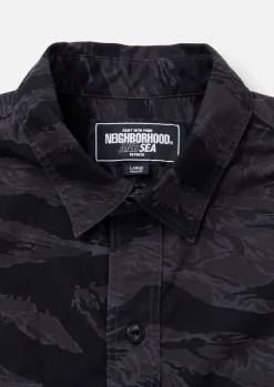 Nh X Wind And Sea . Camouflage Officer Shirt Ls