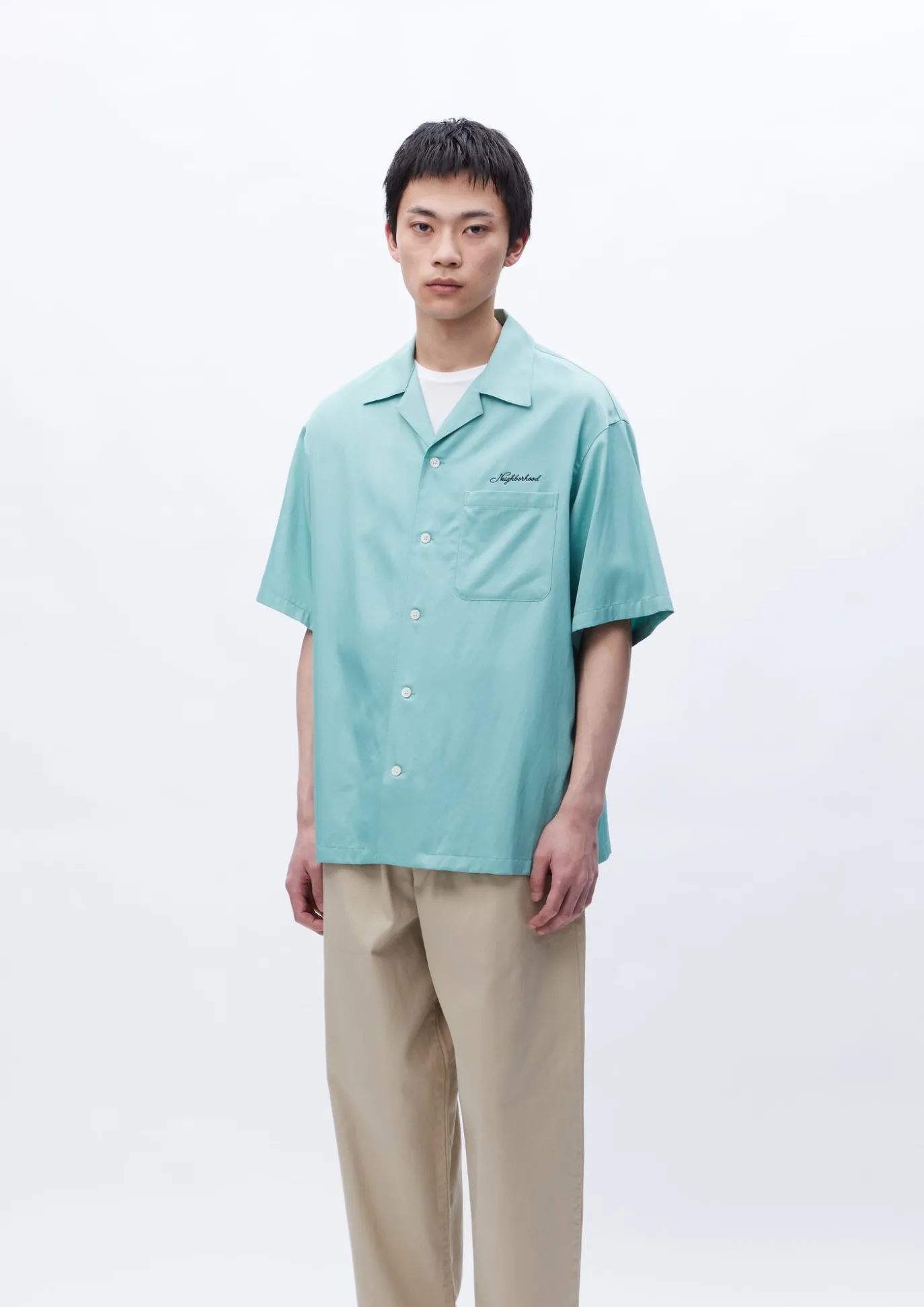 Solid-Color Hawaiian Shirt Ss