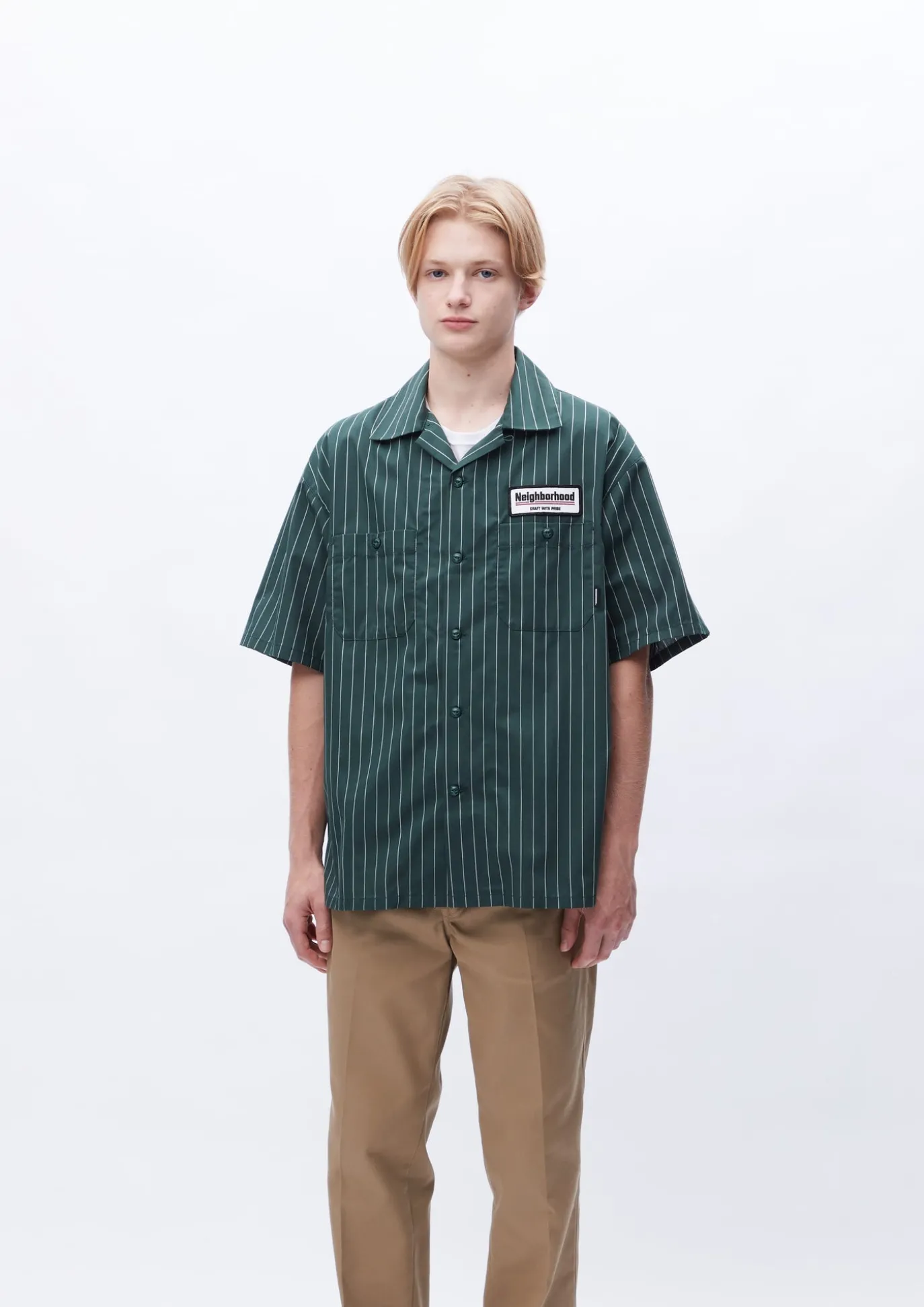 Stripe Work Shirt Ss